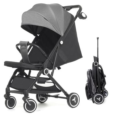 Eazy Kids Teknum Travel Cabin Stroller with  Coffee Cup Holder - Grey